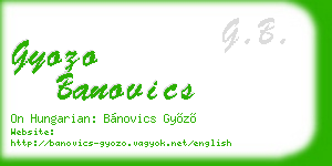gyozo banovics business card