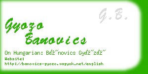 gyozo banovics business card